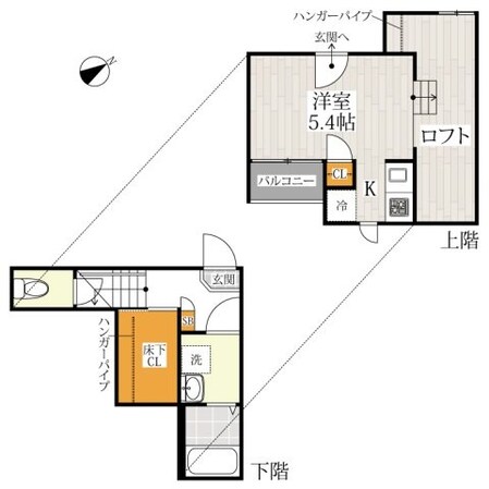 CB鳥栖アジュールの物件間取画像